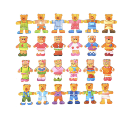 Jocuri si Jucarii - Puzzle Magnetic cu 36 de Ursuleti – Invatarea Emotiilor prin Joaca