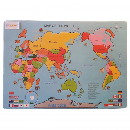 Puzzle clasic - Puzzle magnetic Harta Lumii