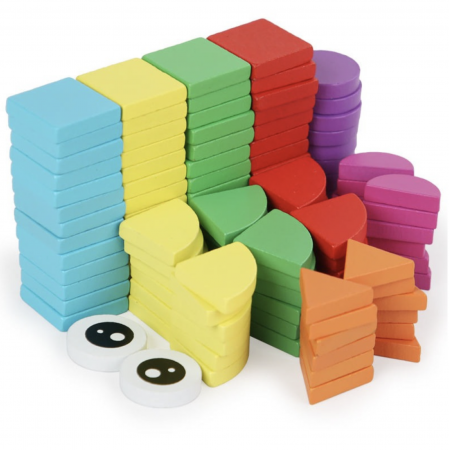 Jocuri de logica si memorie, din lemn - Puzzle mozaic cu piese 3D, cu 4 nivele dificultate, 120 piese, Locomotiva, din lemn