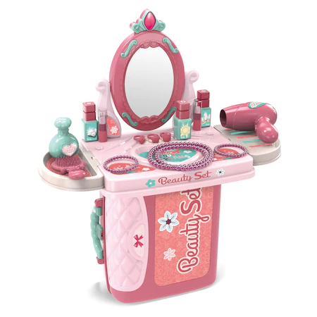 Moda - Mese de frumusete si accesorii - Masuta de toaleta pentru fetite, play set, 008-973A