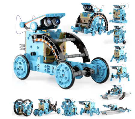 Jocuri si Jucarii - Robot solar STEM 12 in 1, set educativ de constructie si robotica, 8 ani+