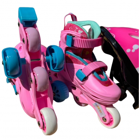 Role copii LW-R6BTS, 29 - 32 roz M, cu roti ajutatoare, cu accesorii de protectie, masuri reglabile [5]