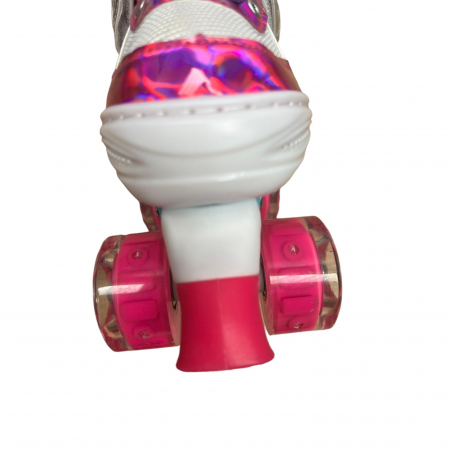 Role copii Shiny cu 4 roti cu lumini, masuri reglabile 31 - 34, roz, S [9]