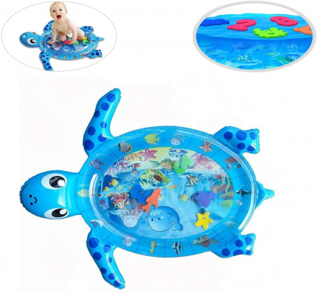 Saltea cu apa pentru bebelusi 100 x 55 cm - broscuta testoasa, albastra [2]