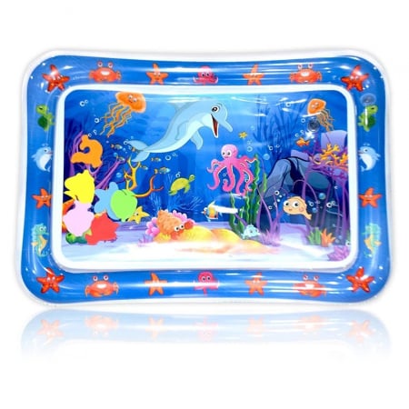 Covorase si saltele de joaca - Saltea cu apa pentru bebelusi 70 x 50 cm - Delfinul si caracatita