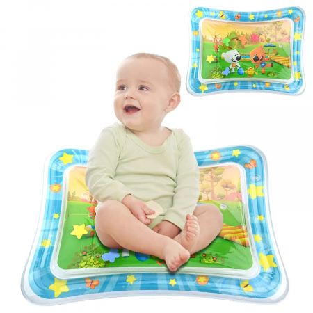 Jocuri si Jucarii - Saltea cu apa pentru bebelusi 70 x 50 cm - Prietenii catelusi la joaca