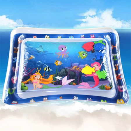 Covorase si saltele de joaca - Saltea cu apa pentru bebelusi 70 x 50 cm - sirenele si animalele marine
