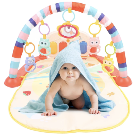 Saltea de joaca interactiva Baby Gym Play Mat cu lumini si muzica HE0651 [3]