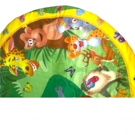 Saltea de joaca pentru bebelusi, animale din jungla, 84 cm [4]