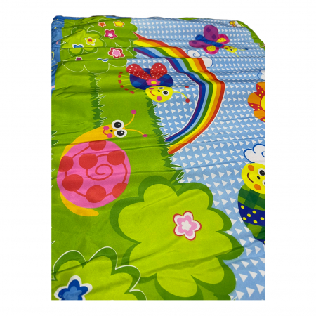 Saltea de joaca pentru bebelusi, Curcubeu si insecte vesele, 92 x 60 cm [2]