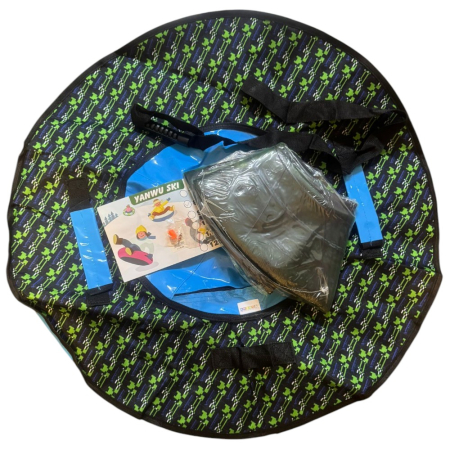 Sanie Gonflabila Rotunda cu Camera din Cauciuc, 80 cm, Albastru cu imprimeu [2]