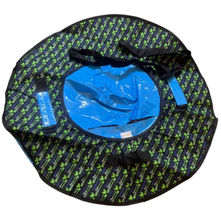 Sanie Gonflabila Rotunda cu Camera din Cauciuc, 80 cm, Albastru cu imprimeu [4]