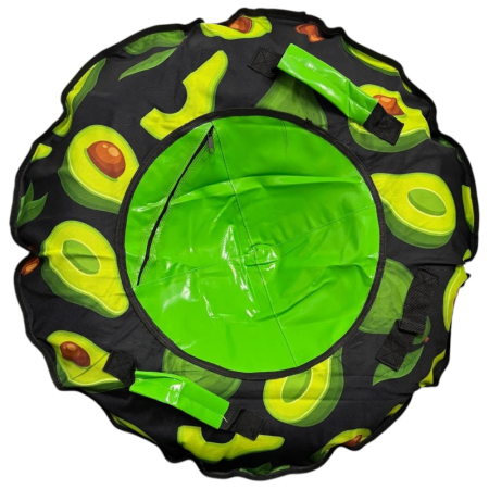 Sanie Gonflabila Rotunda cu Camera din Cauciuc, 80 cm, Verde Avocado [5]