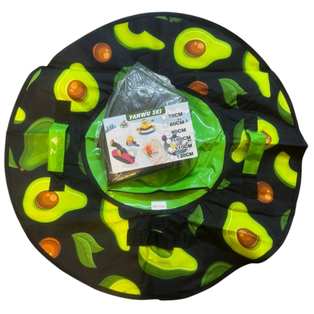 Sanie Gonflabila Rotunda cu Camera din Cauciuc, 80 cm, Verde Avocado [2]