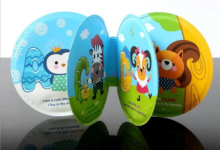 Set 2 carticele bebelusi pentru baie, moi si cu sunete, Zoo [4]