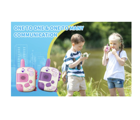 Set 2 statii Walkie-Talkie Unicorn pentru copii, roz si mov [2]