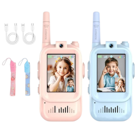 Jocuri si Jucarii - Set 2 Statii Walkie-Talkie cu Apel Video, reincarcabile, 400 m