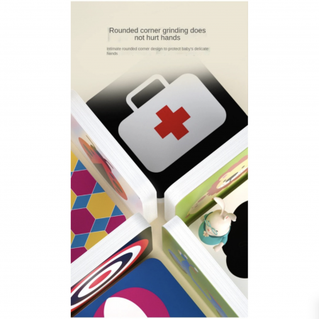 Set 20 carduri flash STEM alb-negru-rosu, de stimulare vizuala pentru bebelusi 3-6 luni [7]