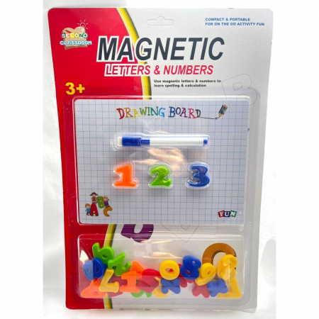 Table de scris pentru copii - Set 20 cifre si semne matematice, cu tablita magnetica si marker