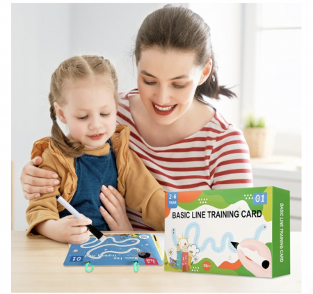 Set 50 cartonase reutilizabile pentru invatarea scrierii de mana si a desenului [7]