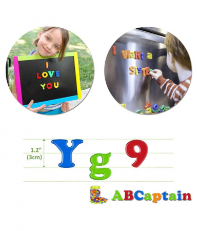 Set 26 litere mici magnetice, din plastic, 3 cm [3]