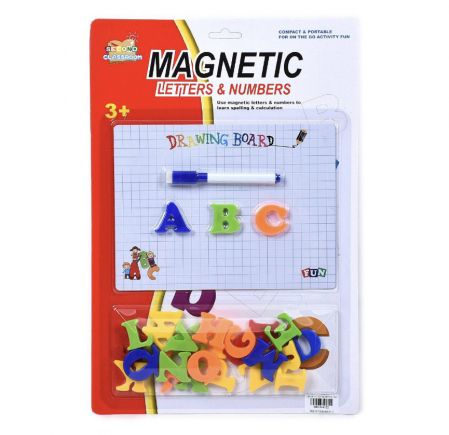 Table de scris pentru copii - Set 26 litere mari, cu tablita magnetica si marker