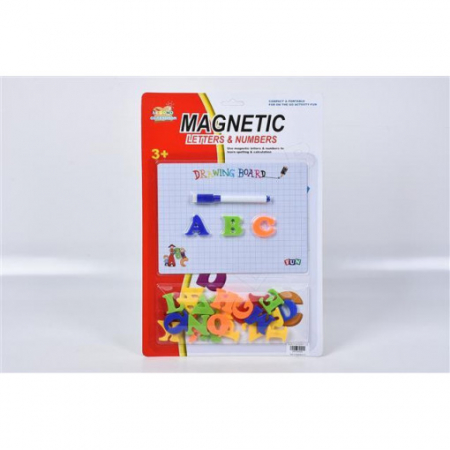Table de scris pentru copii - Set 26 litere mari, cu tablita magnetica si marker