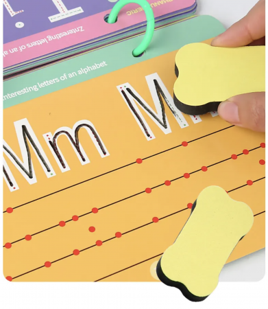 Set 26 cartonase reutilizabile pentru invatat scrierea alfabetului [5]