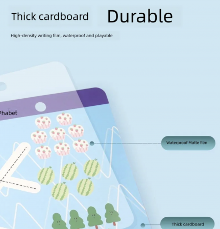 Set 26 cartonase reutilizabile pentru invatat scrierea alfabetului [6]