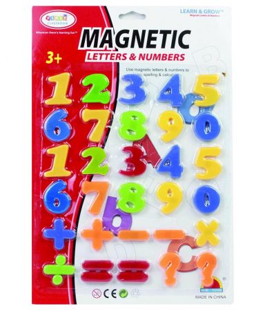 Table de scris pentru copii - Set 30 cifre si semne matematice magnetice, din plastic, 3 cm