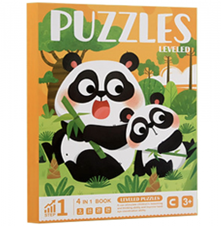 Set 4 puzzle-uri magnetice din lemn – animale salbatice, Montessori [9]