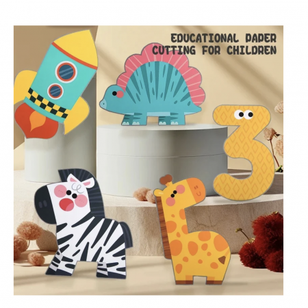 Set 40 carduri pentru decupaj si activitati creative – Animale, Vehicule, Fructe, Dinozauri [2]