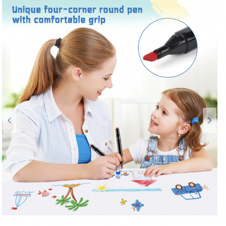 Set 24 de carioci profesionale, cu 2 tipuri de varf, markere [2]