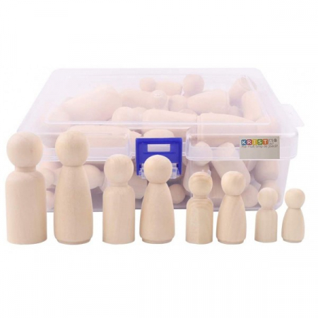 Set 50 papusi de pictat din lemn natur [3]