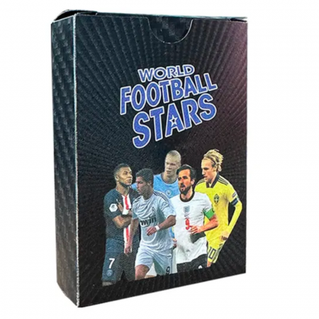 Figurine si personaje din desene animate - Set 55 cartonase negre Fotbalisti - World Football Stars