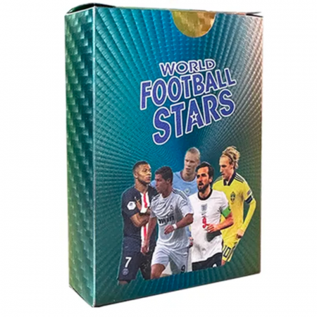 Figurine si personaje din desene animate - Set 55 cartonase multicolor golden Fotbalisti - World Football Stars
