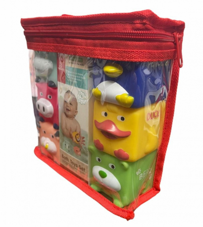 Set 6 cuburi silicon pentru bebelusi, animalele texturate [9]