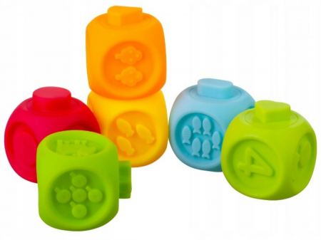 Set 6 cuburi cuplabile, cu cifre, pentru dentitie sau baita [2]