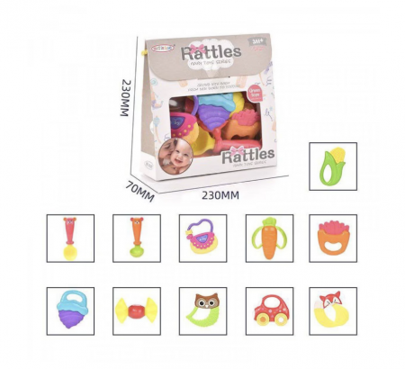 Set 11 jucarii zornaitoare cu suprafete moi siliconate pentru dentitia bebelusilor [3]