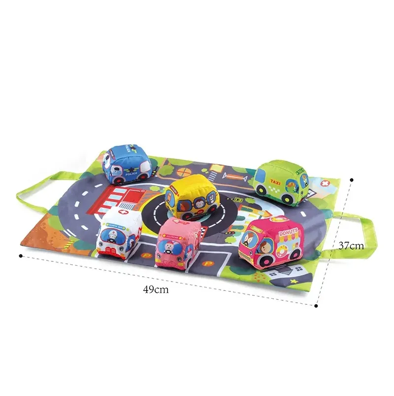 Set 6 masinute textile cu saculet [4]