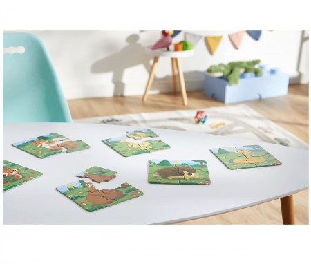Set 6 puzzle cu animale, 24 piese mari, Baby Puzzle, 1-4 ani [3]