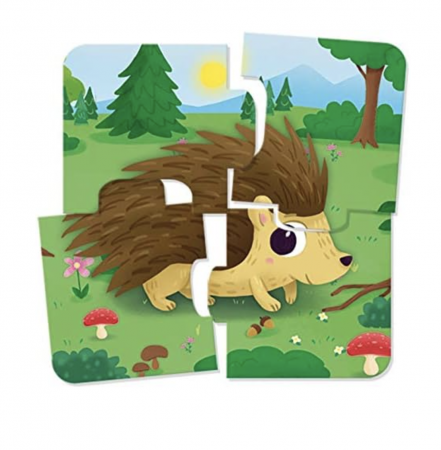 Set 6 puzzle cu animale, 24 piese mari, Baby Puzzle, 1-4 ani [2]