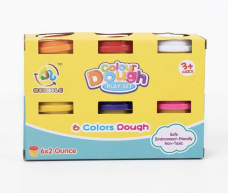 Plastilina, slime, nisip de modelat - Set 6 tuburi plastilina Colour Dough