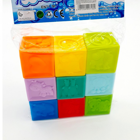 Set 9 Cuburi senzoriale Moi, pentru dentitie sau baita [7]