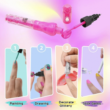 Set complet pentru unghii MBK-522Y, salon de manichiura, cu lampa pentru uscare [7]