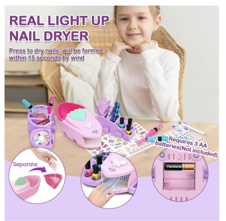 Set complet pentru unghii MBK-526, salon de manichiura, cu lampa pentru uscare [7]