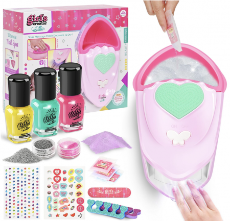 Jocuri si Jucarii - Set complet pentru unghii MBK-526, salon de manichiura, cu lampa pentru uscare