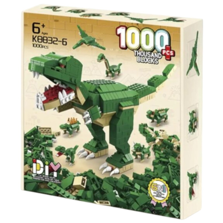 Jocuri si Jucarii - Set constructie 6 in 1 Dinozari 1000 piese, pentru copii 6+ ani