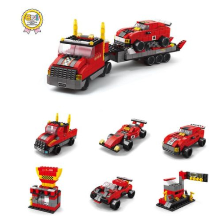 Jocuri si Jucarii - Set constructie 6 in 1 Camion 1000 piese, pentru copii 6+ ani