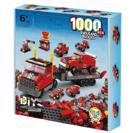 Jocuri si Jucarii - Set constructie 6 in 1 Camion 1000 piese, pentru copii 6+ ani